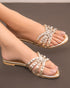 EZZA Formal Flats with Studded Brooch